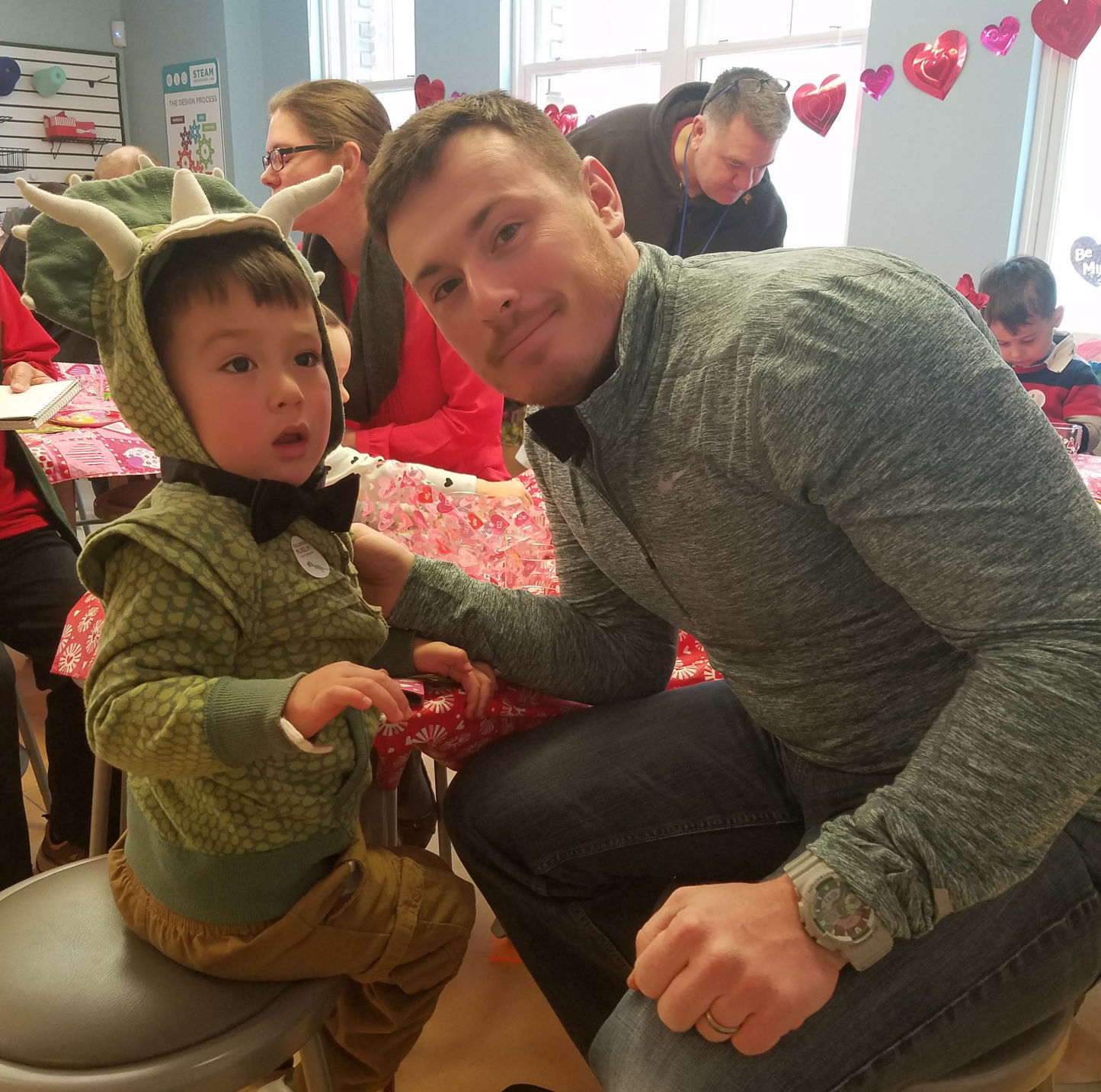 It's a dino-inspired Valentine's Day at children's museum
